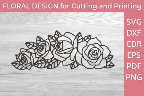Black and White Floral Border SVG Review