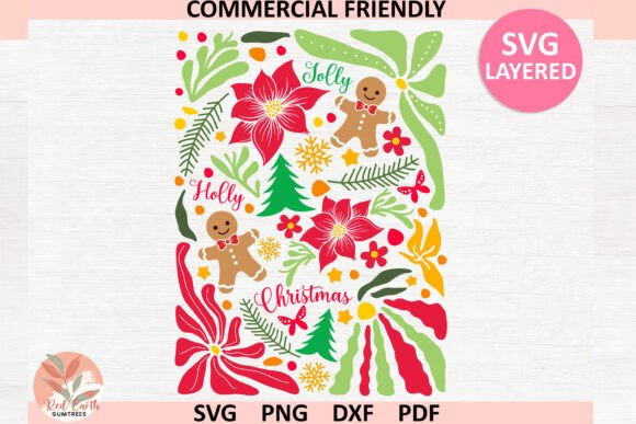 Boho Floral Christmas Svg,trendy Floral Review