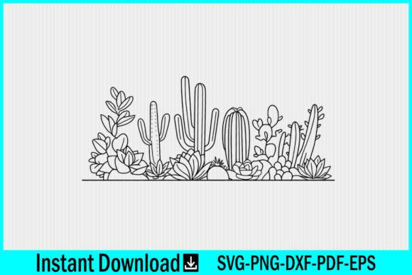 Cactus SVG Succulent Floral Border SVG Review