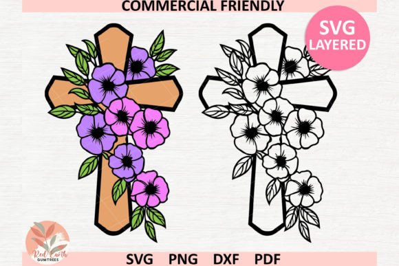 Cross Svg, Floral, Cross Png, Faith Svg