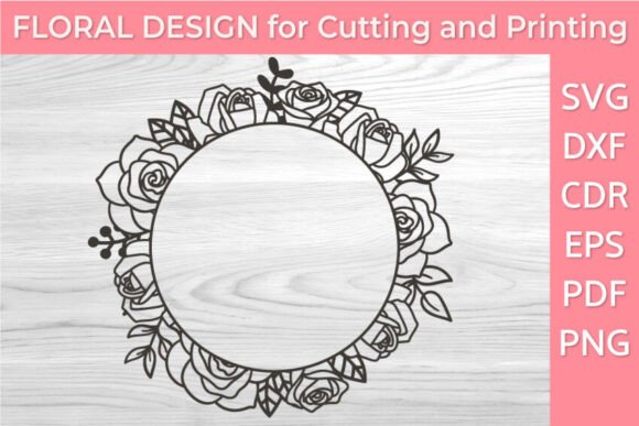 Elegant Round Floral Frame SVG PNG DXF Review