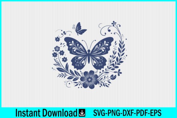 Floral Butterfly SVG Silhouette Vector Review