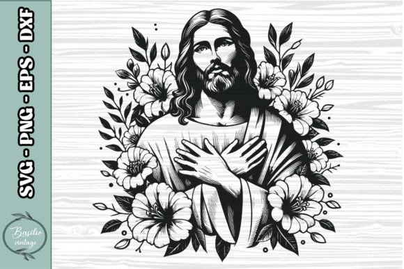 Floral Jesus SVG Clipart 14: A Designer's Review
