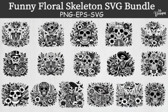 Funny Floral Skeleton SVG Bundle Review