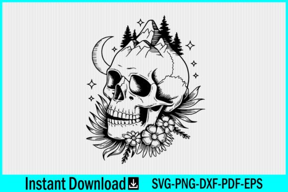 Mountain Skull SVG Floral Skull SVG Review