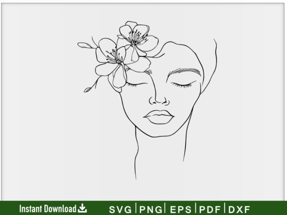 Silhouette Floral Woman SVG Vector File Review